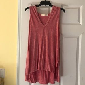 High Low Hooded Tank Top